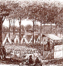 Revival Camps in the 1800s had 10 - 25,000 attend for a week